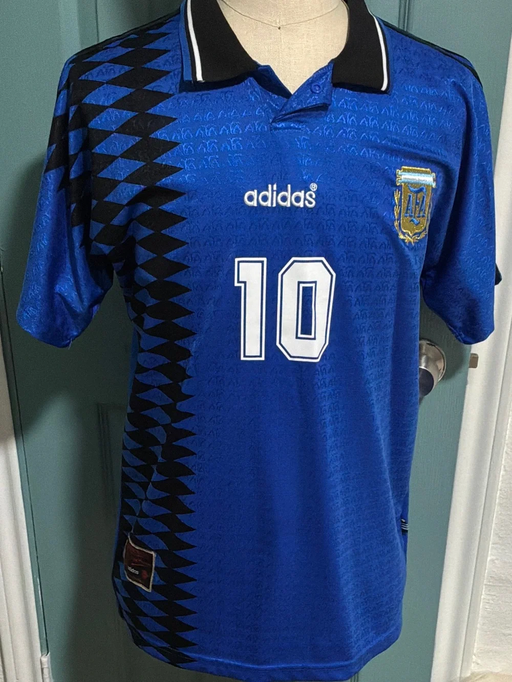 Adidas Messi Men’s Royal Blue Number 10 Soccer Jersey with Black Accents